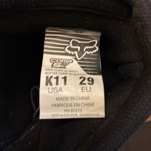 Fox racing comp k kids boots. Black/Pink